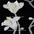 CANOSA blanco seashell mano grabado magnolia cuadro de pared con marco de madera
